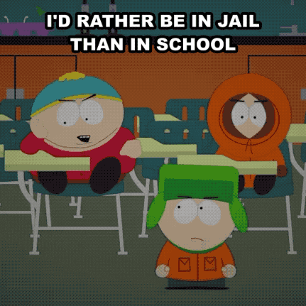 gif, school, skipping school, day off, kids
