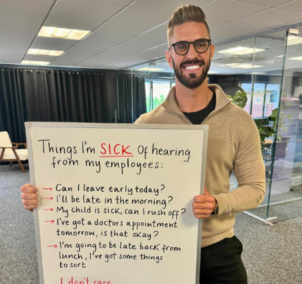 CEO shares 5 things he's 'sick' of hearing from his staff and people are applauding him for it