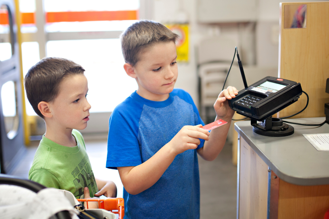 Children, debit card, credit card, parenting, finances 