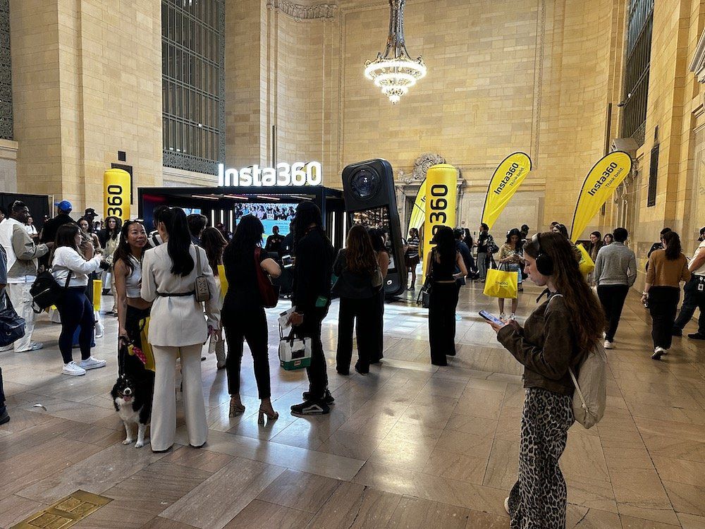 a photo of Insta360 X5 press event in NYC's Grand Central Station