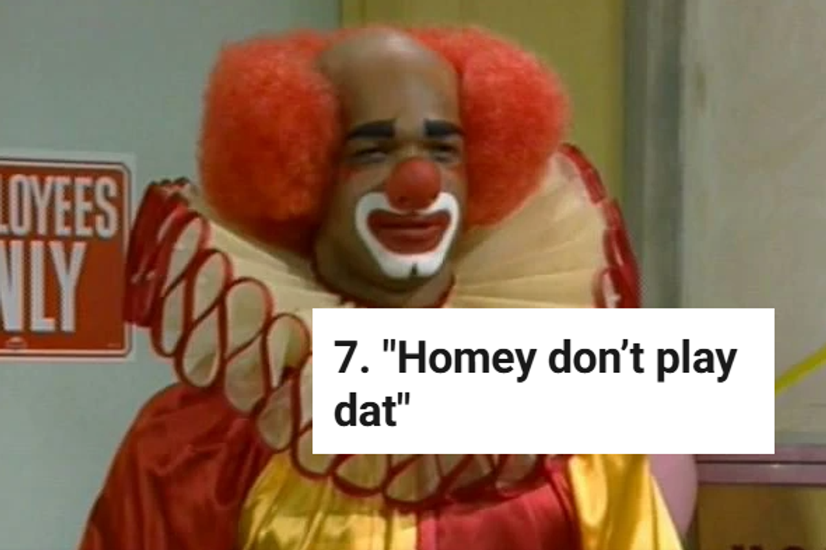 homey d. clown, '90s slang, '90s cacthphrases, '90s lingo, tv, in living color