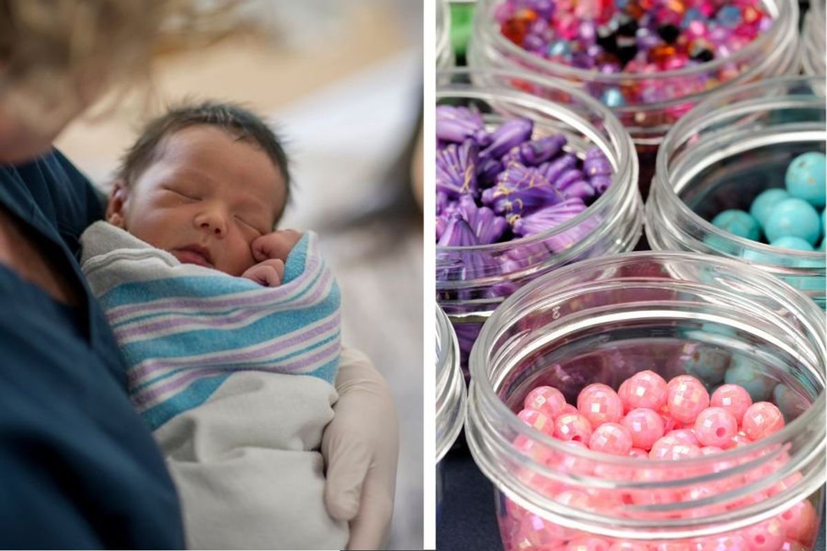 labor nurse, nurse baby bead jar, baby bead jar, giving birth, nurses, healthcare, delivering babies