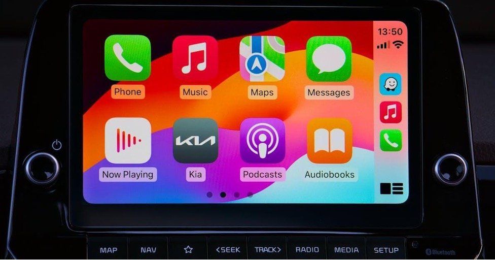 photo of smartphone screen showing apps