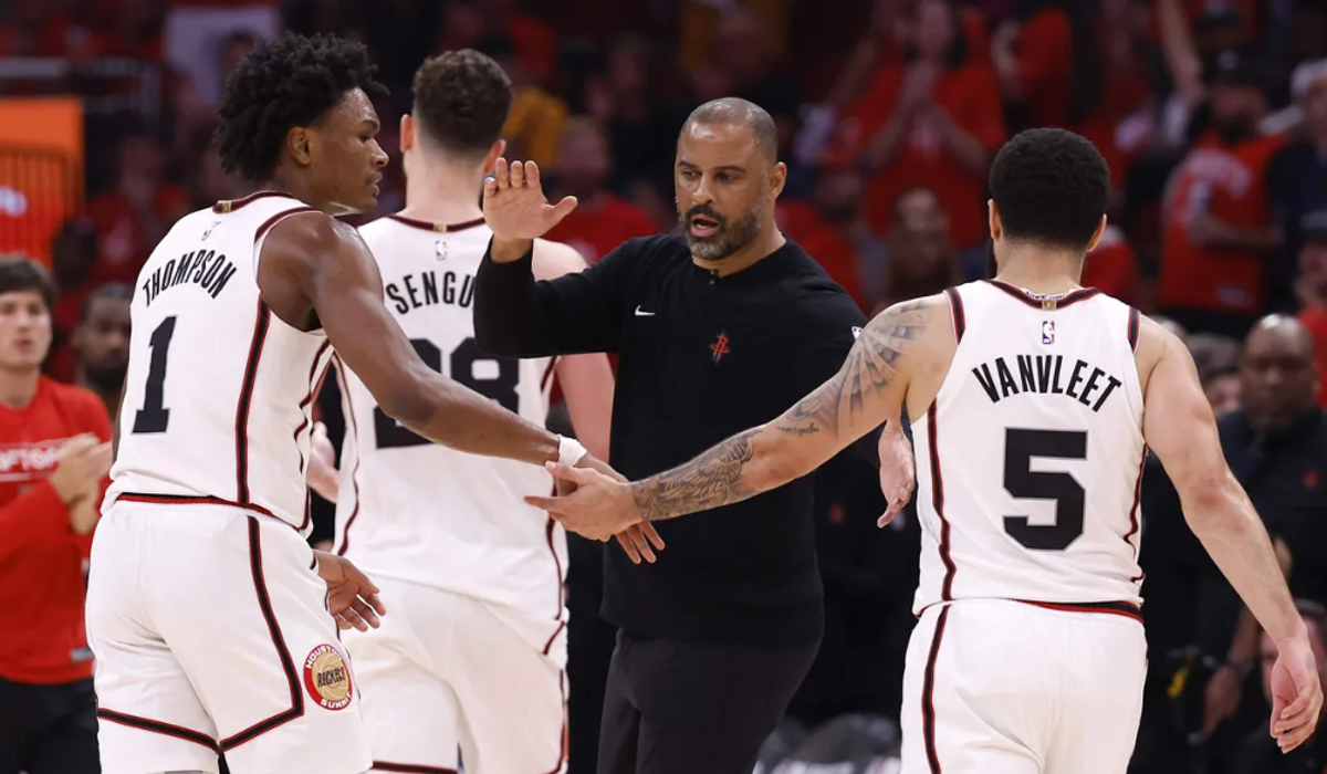 Rockets Amen Thompson, Fred Vanvleet, Ime Udoka