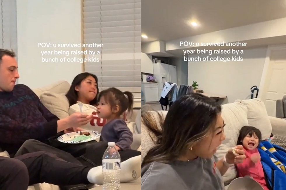 Young parents in college share realities of raising their baby with 'village' of student friends