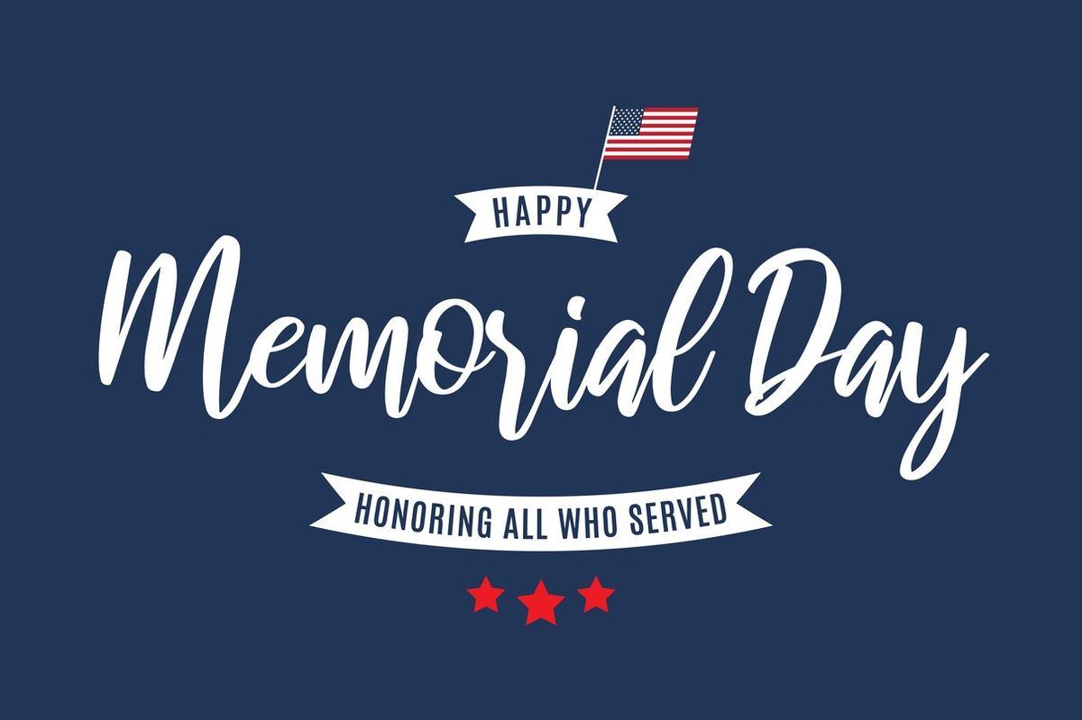 Memorial Day background. Honoring all who served. Vector stock illustration
