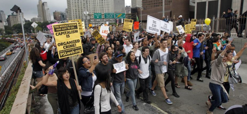 milennials, occupy wall street, protest, march, anti-capitalism