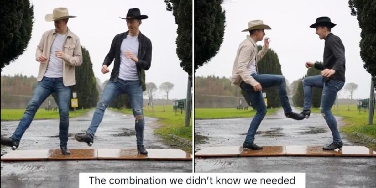 Two brothers Irish step dancing to Beyoncé's country hit 'Texas Hold 'Em' is pure delight