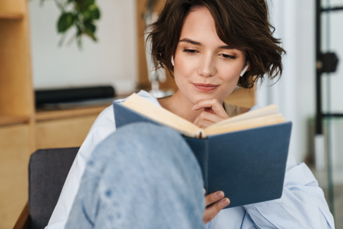 woman, reading, books, lifestyle, goals