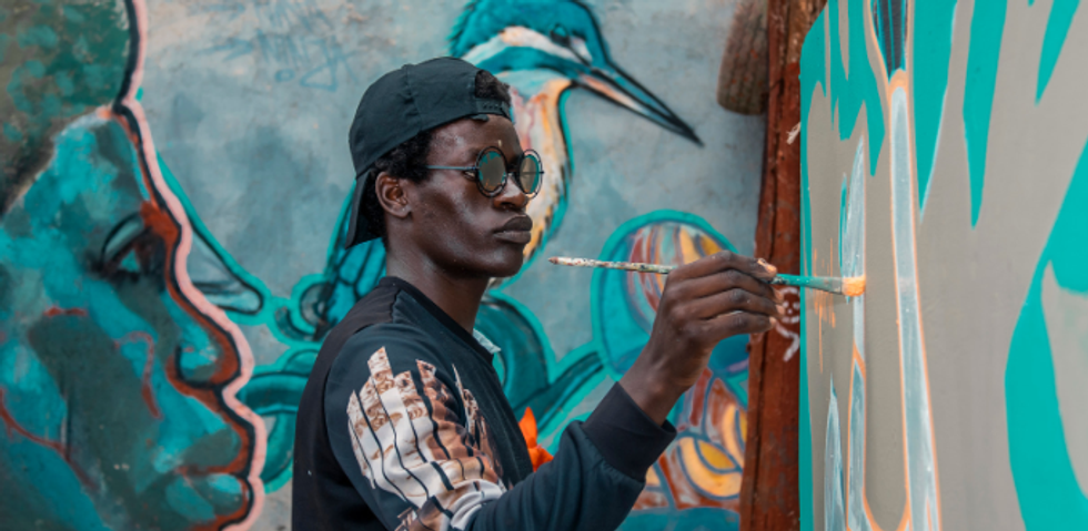 intelligence, painter, paint brush, mural artists, curiosity