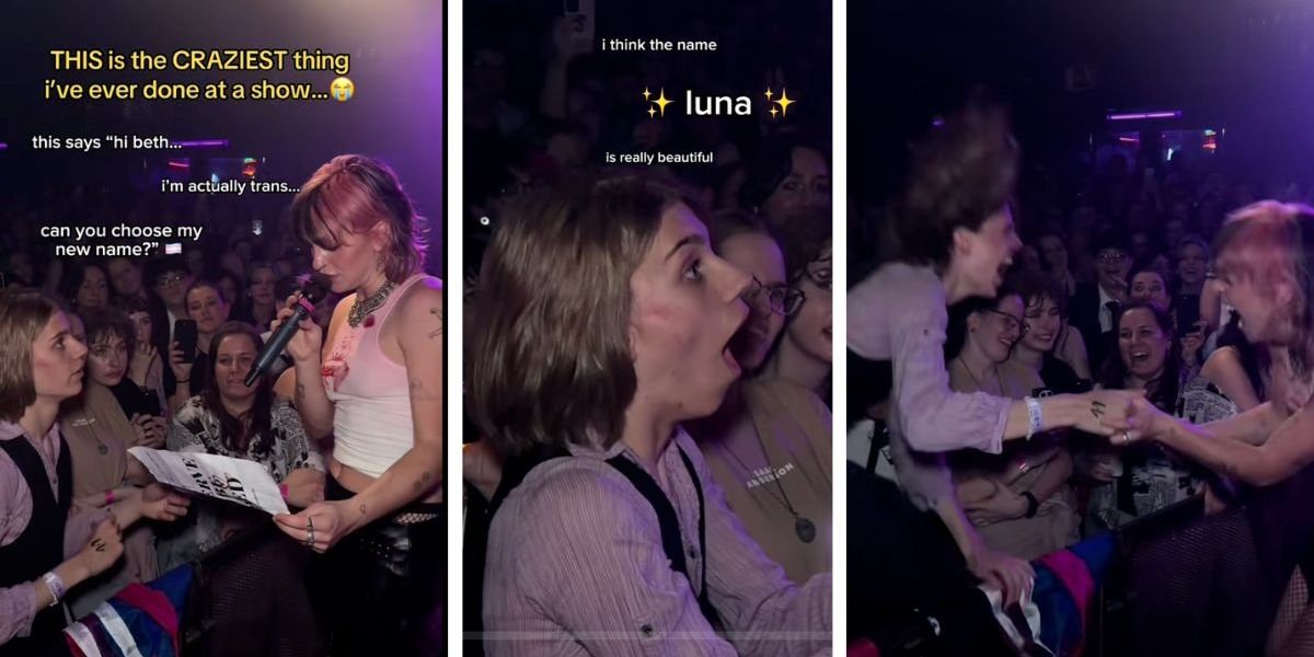 Singer honors trans fan by giving her a new name, and no one could contain their joy
