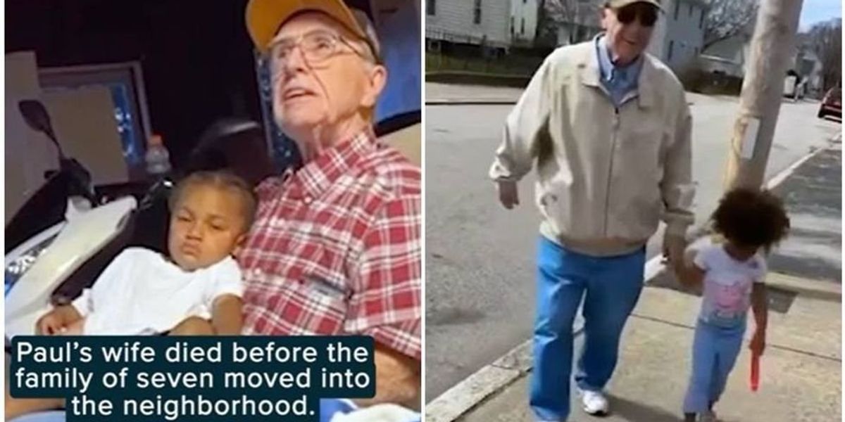 Family of 7 takes in 82-year-old widower neighbor as their new 'grandpa'