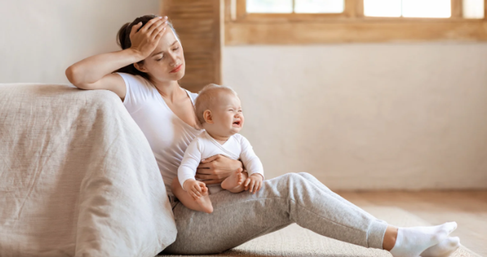 stressed mom, milennial mom, baby, mom and baby, empty room