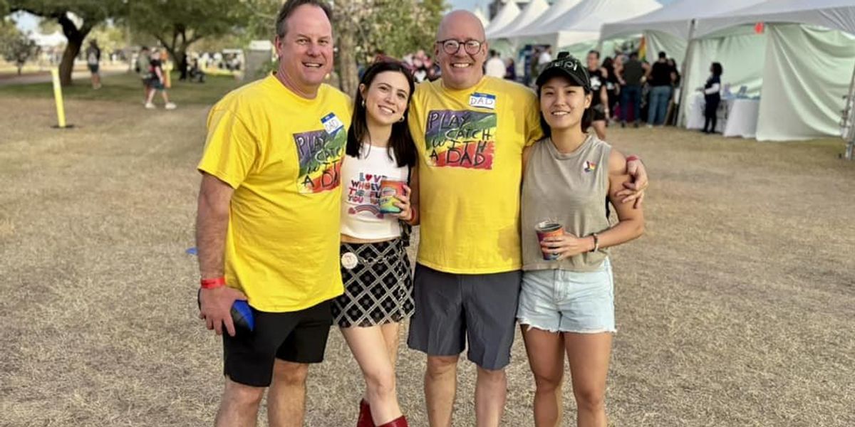 One dad's wholesome game at Pride events has made him a living legend