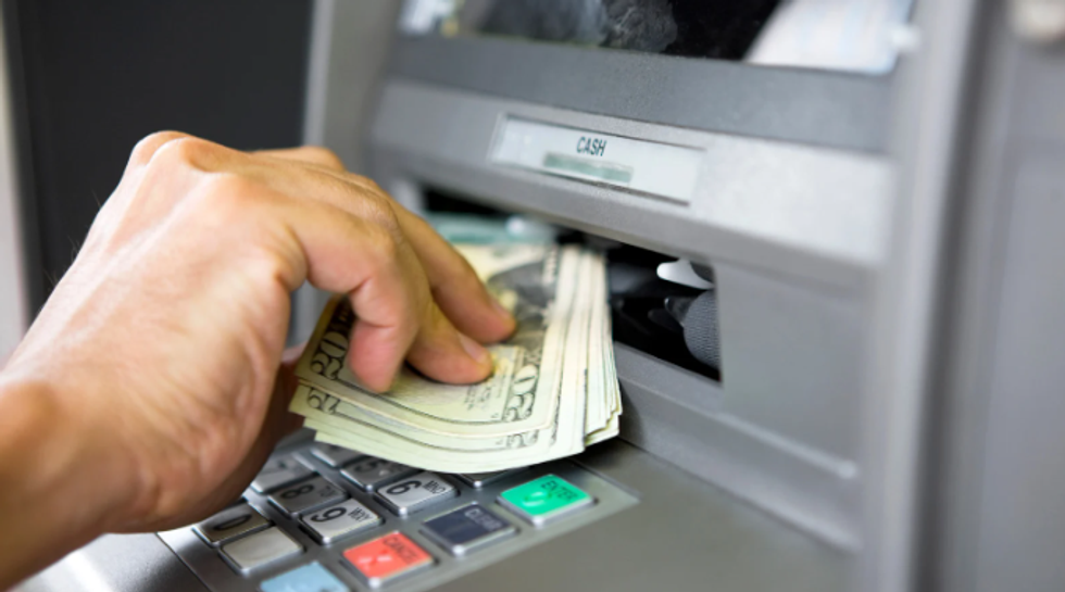 atm, cash, cash deposit, twenties, cash machine