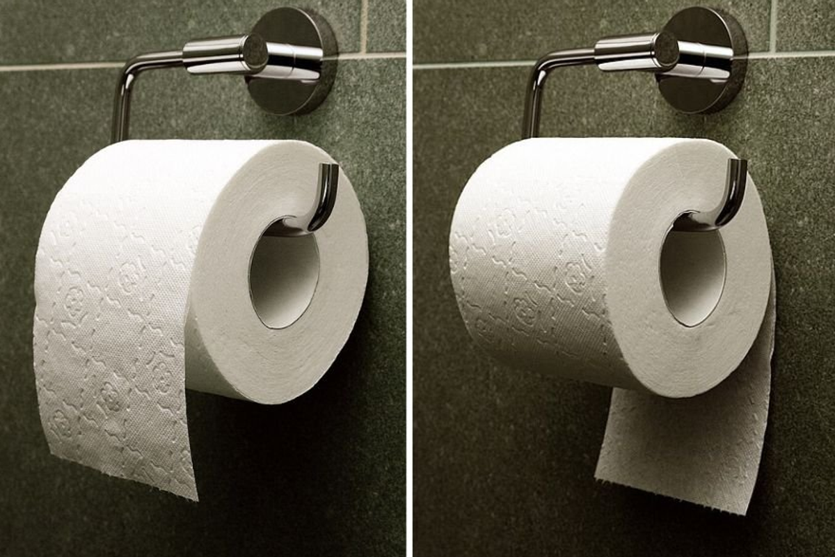 toilet paper, bathrooms, over or under, toilet roll, bathroom etiquette