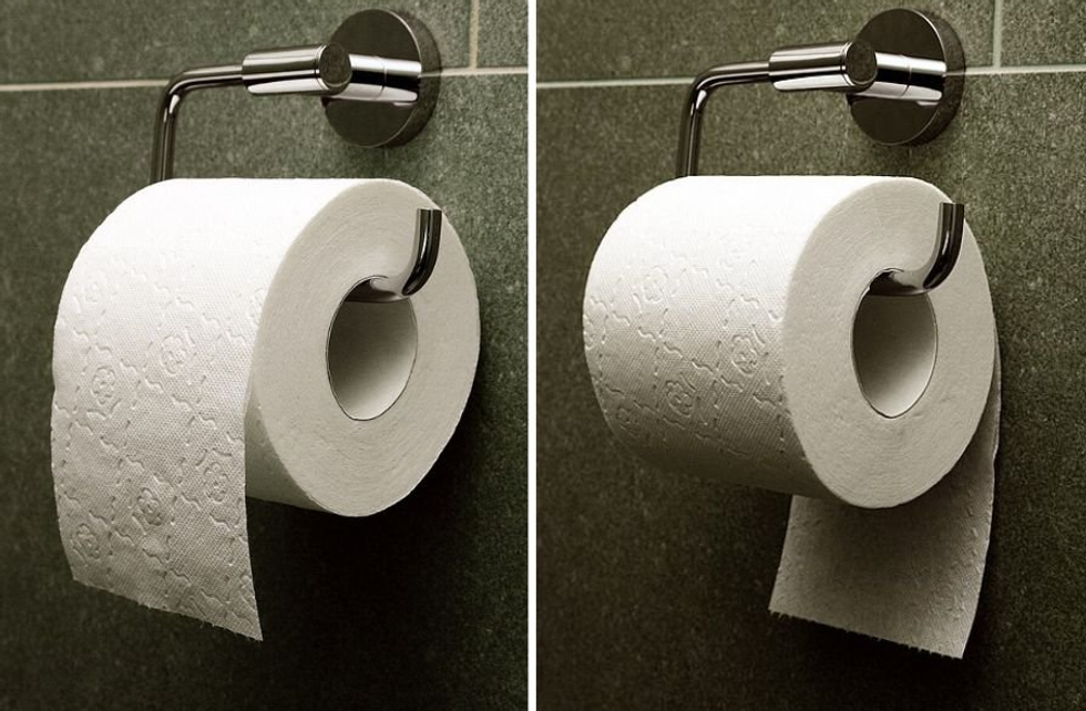 Under or over? There actually is a 'right' way to hang a toilet paper roll.