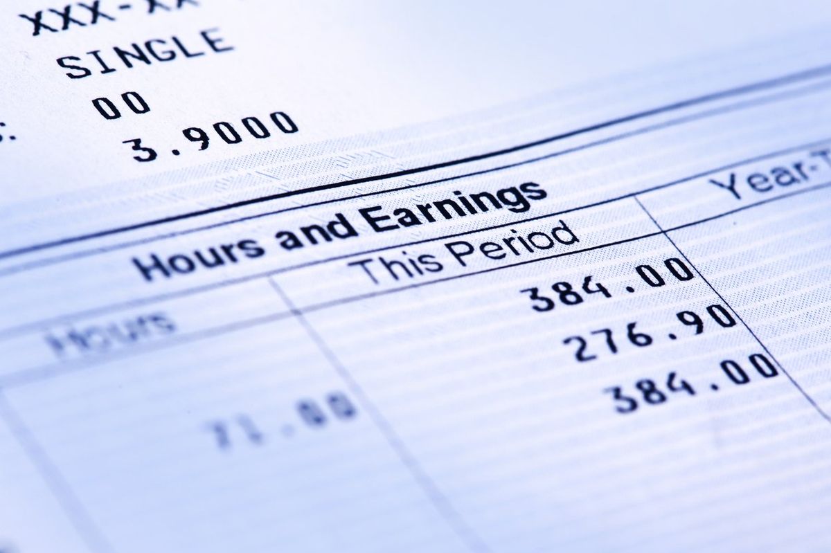 Earnings Statement stock photo
