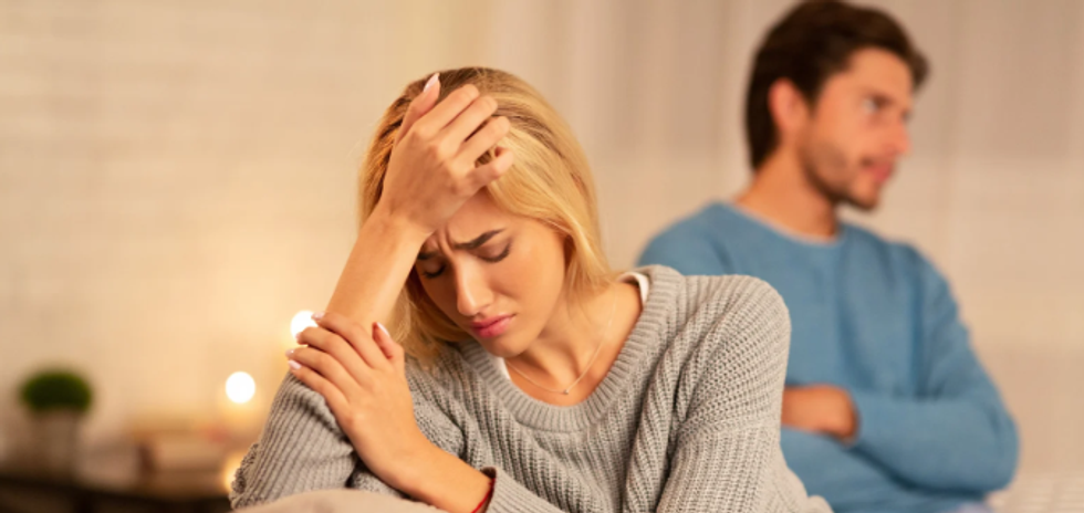 sad wife, frustrated mom, annoyed dad, couple fight, disagreement,