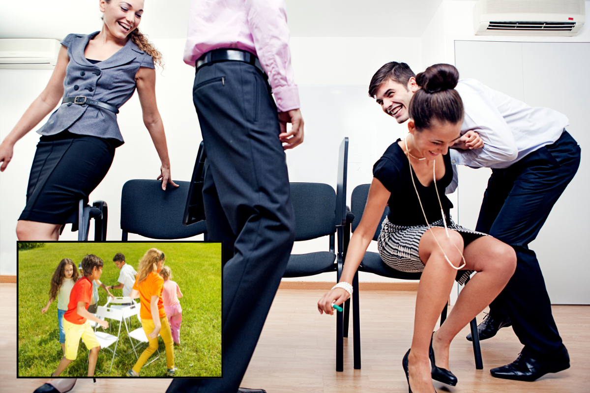 musical chairs, games, kids game, play, adults, adulting, play for adults, fun, joy, happiness, community