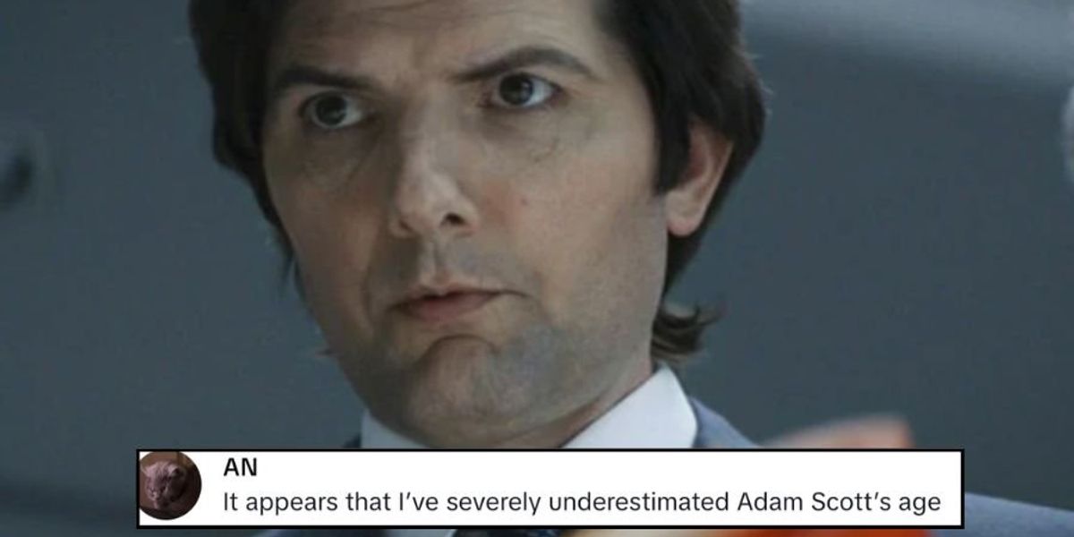 Adam Scott makes an appearance in his teen daughter's TikTok, and the jokes run wild