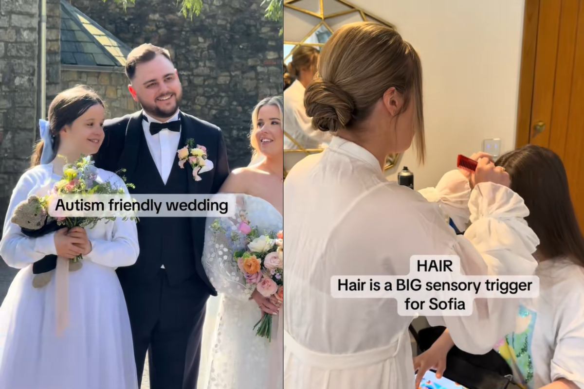 wedding, bride, daughter, autism, autism awareness