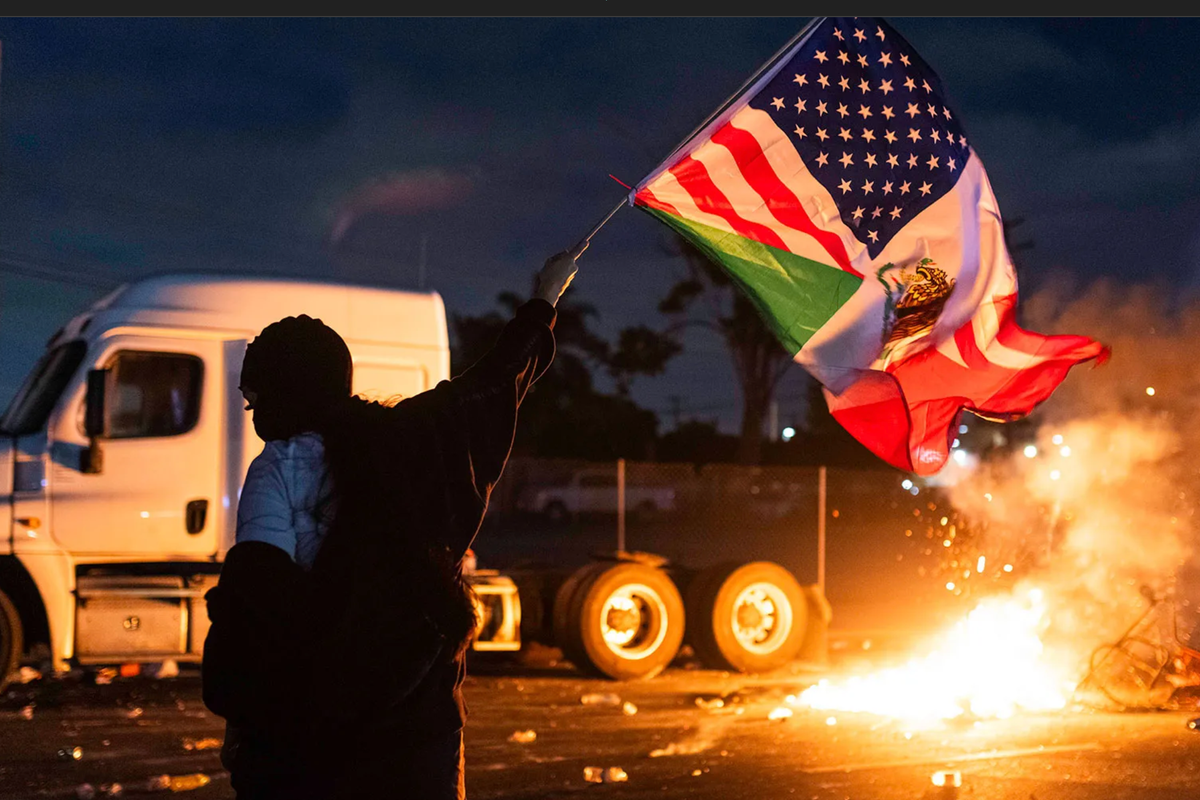 Violent Protests In Los Angeles Serve Up Trump's Midterm Propaganda