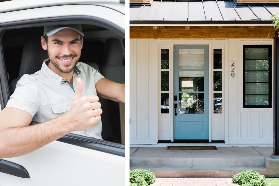 ups driver, delivery driver, home number plaque, homeownership, owning a home, home tips 