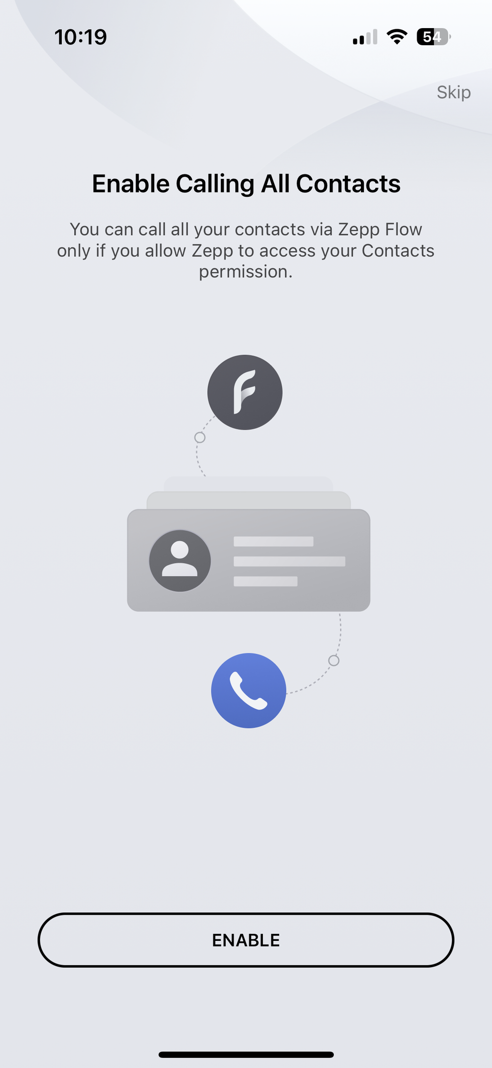 using Tozo health app to enable bluetooth calling screenshot
