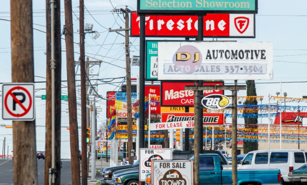 ads, billboards, advertisements, American street, marketing, visual pollution