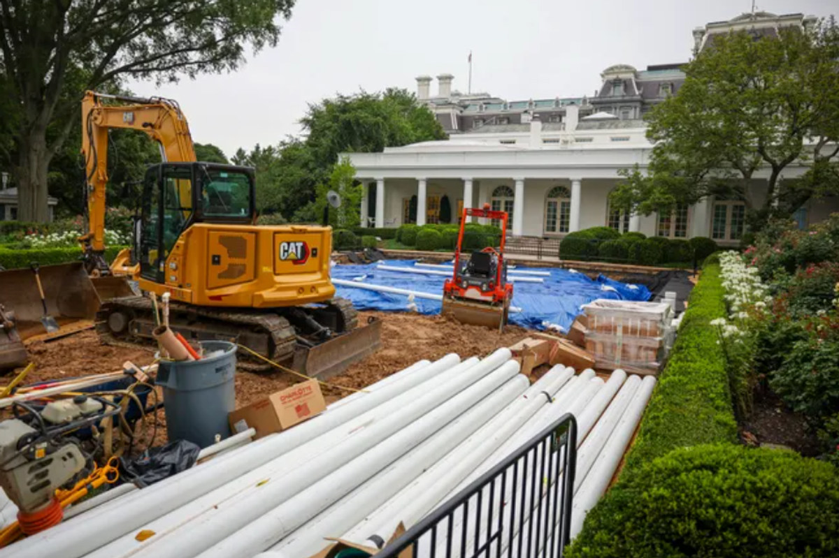 'Nothing Is Sacred': Trump Vandalizes White House Rose Garden