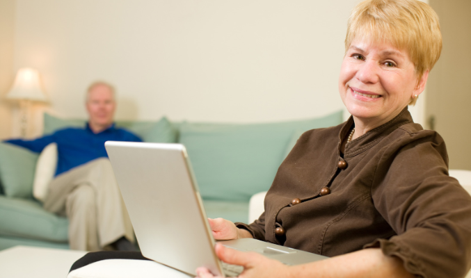 baby boomers, boomer grandparents, grandparents facebook, boomers laptops