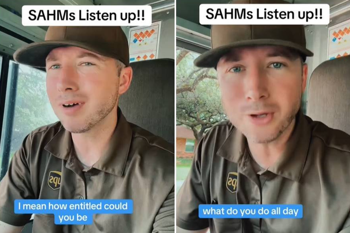 stay-at-home mom, ups driver, entitlement, j.r. minton, sexism, supportive husbands, supportive dads