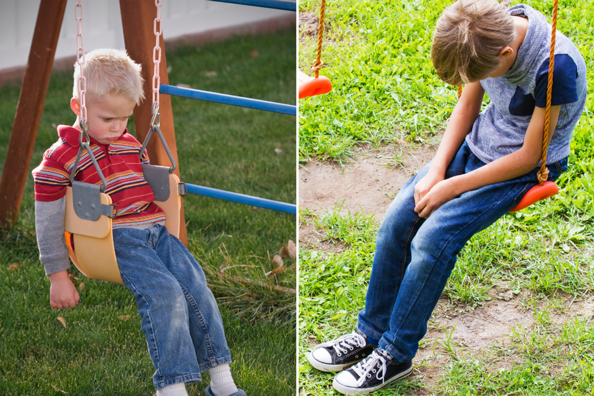 kids, boys, play, playing outside, sad, bored