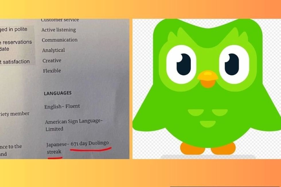 Job recruiter sings praises of candidate who put his 671-day Duolingo streak on his resume