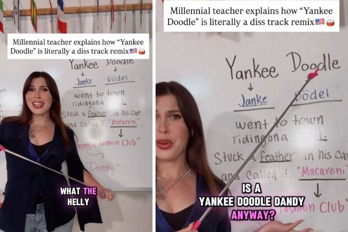 History teacher brilliantly explains how 'Yankee Doodle' is America's first 'diss track remix'