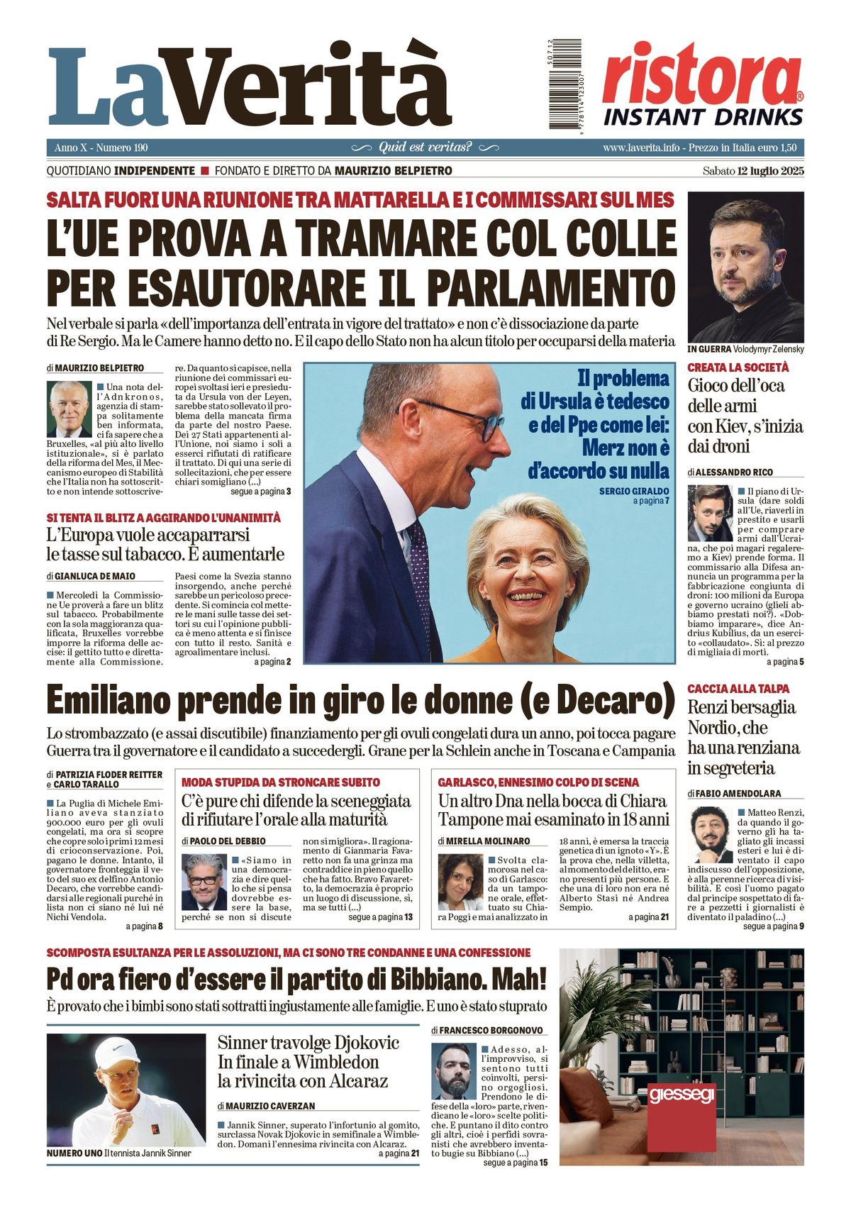 Oggi in edicola