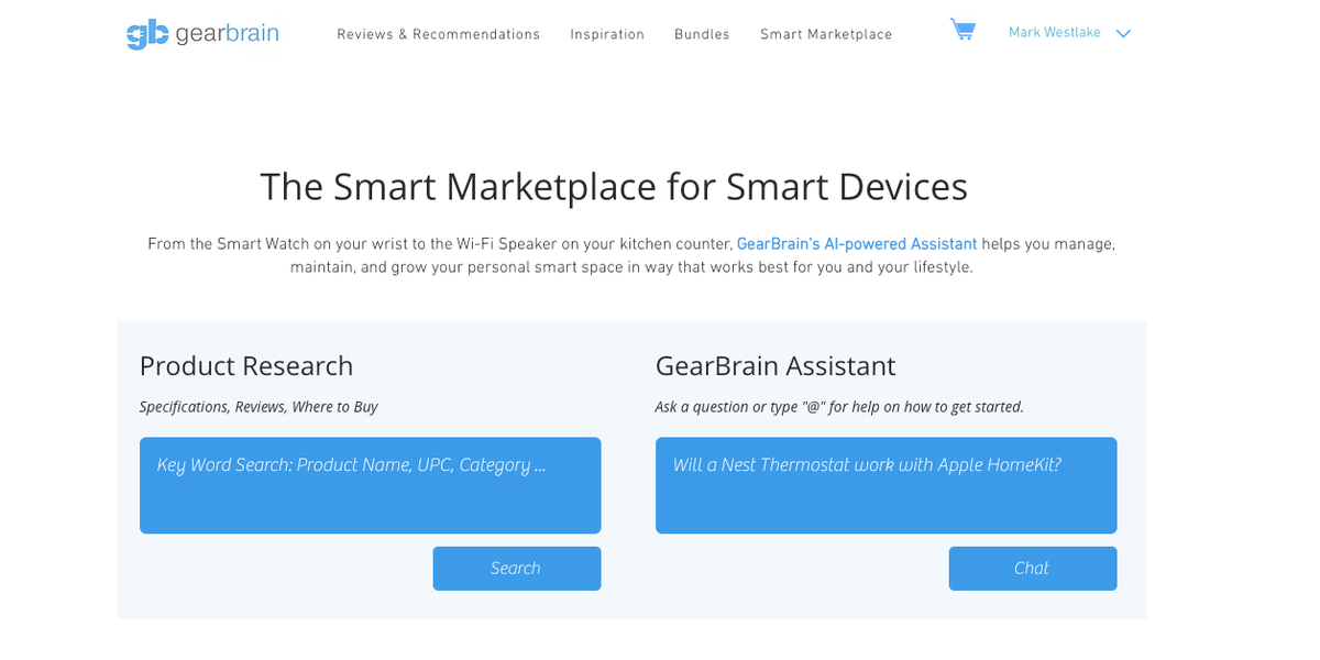 photo of prototype of GearBrain Assistant