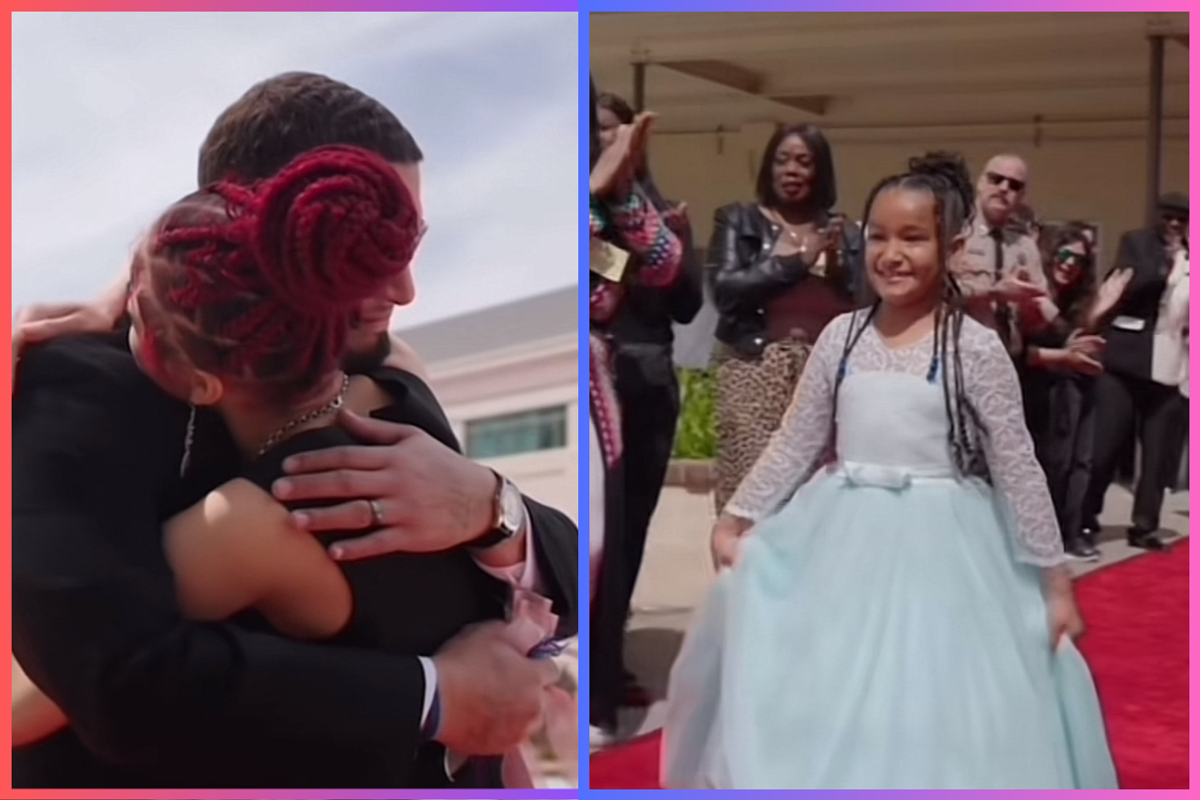 father, daughter, dance, hugging, reuniting