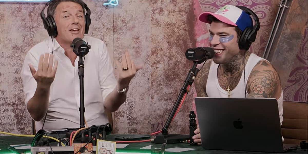 pur di apparire renzi va perfino da fedez