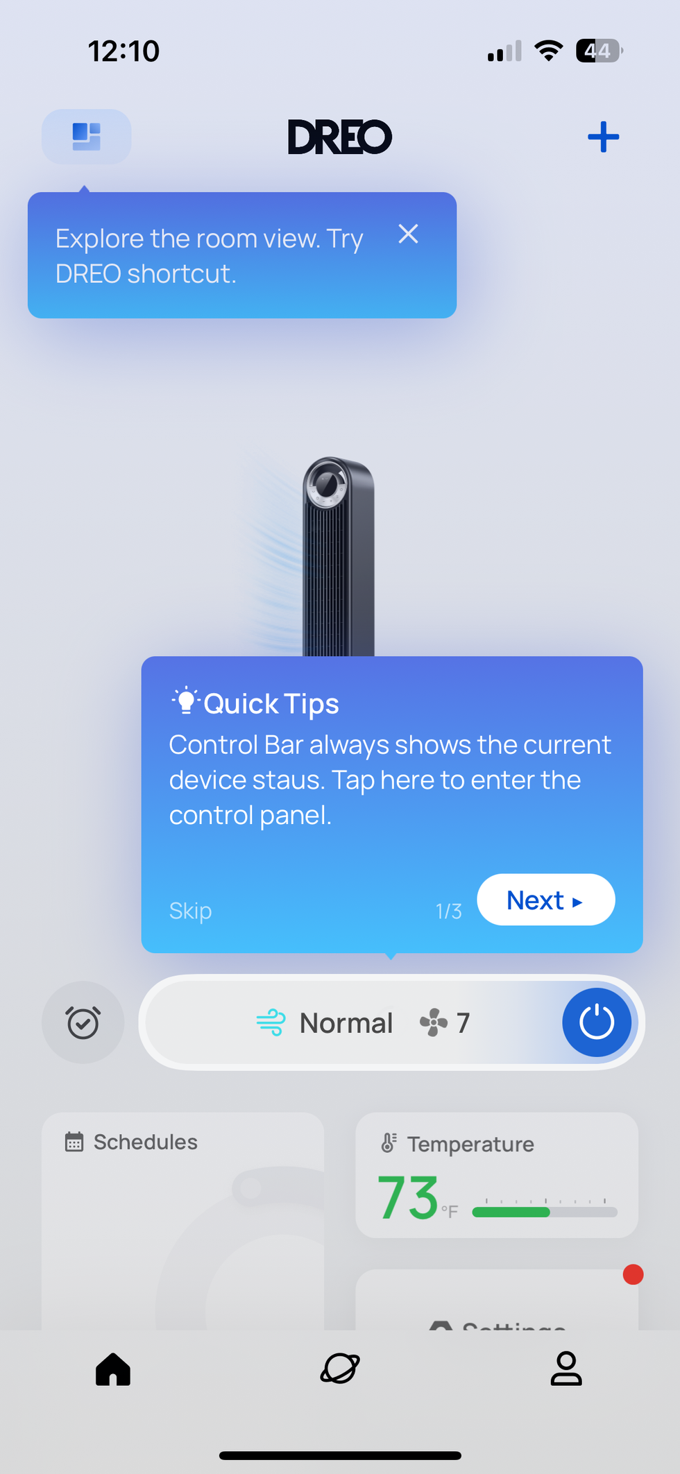 Screenshot Aplikasi Dreo dengan Tutorial