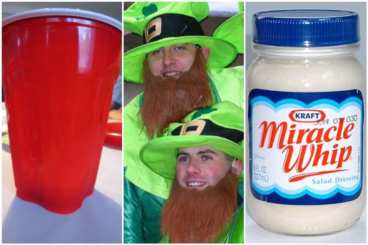 red solo cup, american things, miracle whip, leprechauns, american lists,