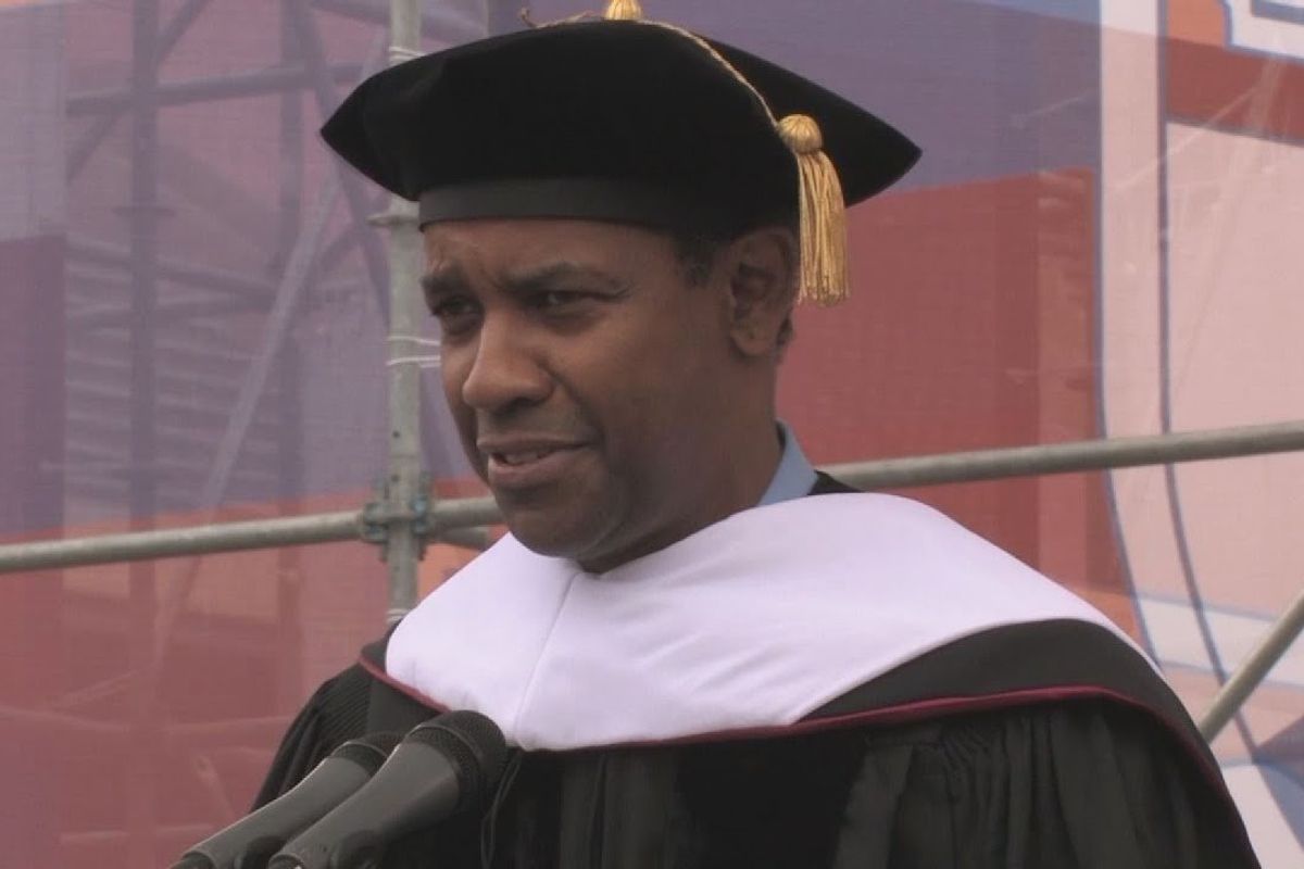 denzel washington advice, university of pennsylvania, commencement speech, actors
