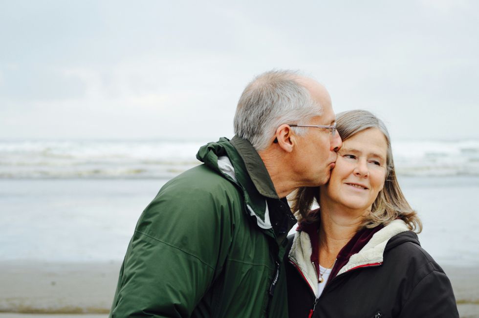 elderly man, elderly woman, relationship, honeymoon phase