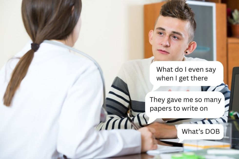 Mom sends teen son to his first solo doctor's visit. His 'frantic' texts to her are so endearing.