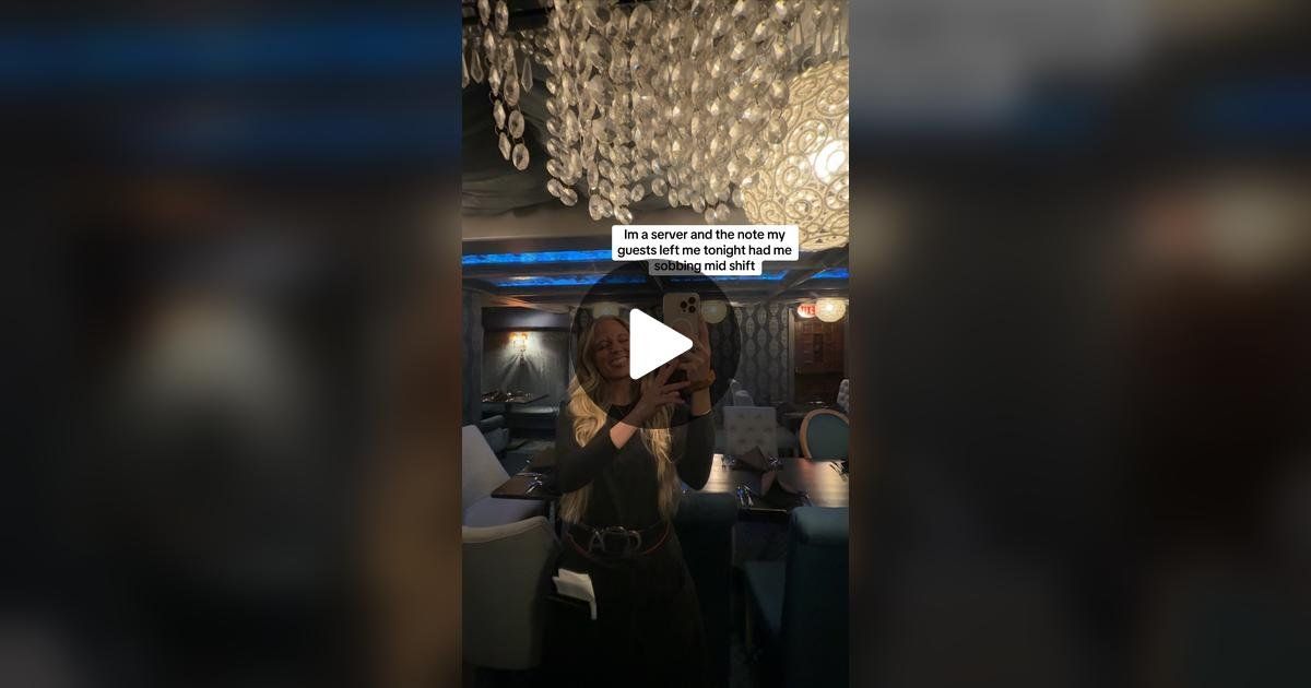 handwritten note, server, server life, waitress, tipping, restaurant, kindness, note on bill, grief, connection, losing a daughter