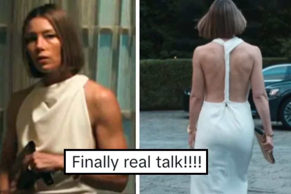 Fans gushed over Jessica Biel's toned body in a white dress. Then she gave a reality check.
