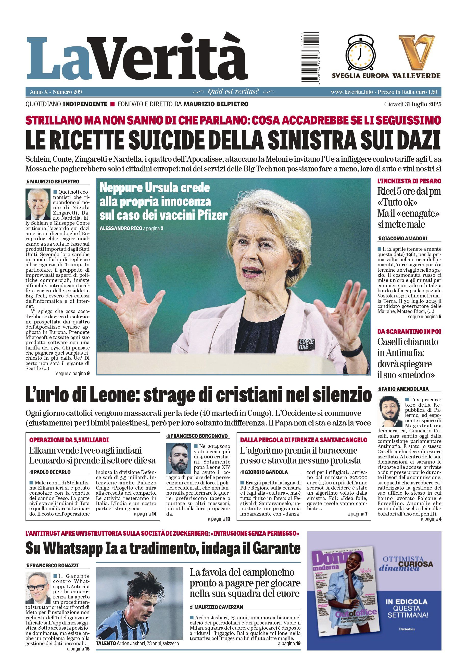 Oggi in edicola