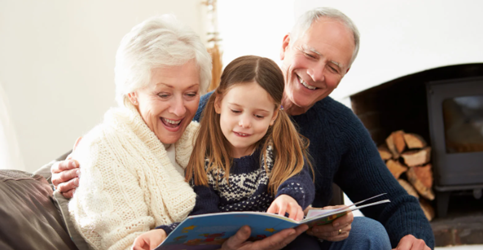 grandparents, parents, parening, parents of adults, story time, grand kids