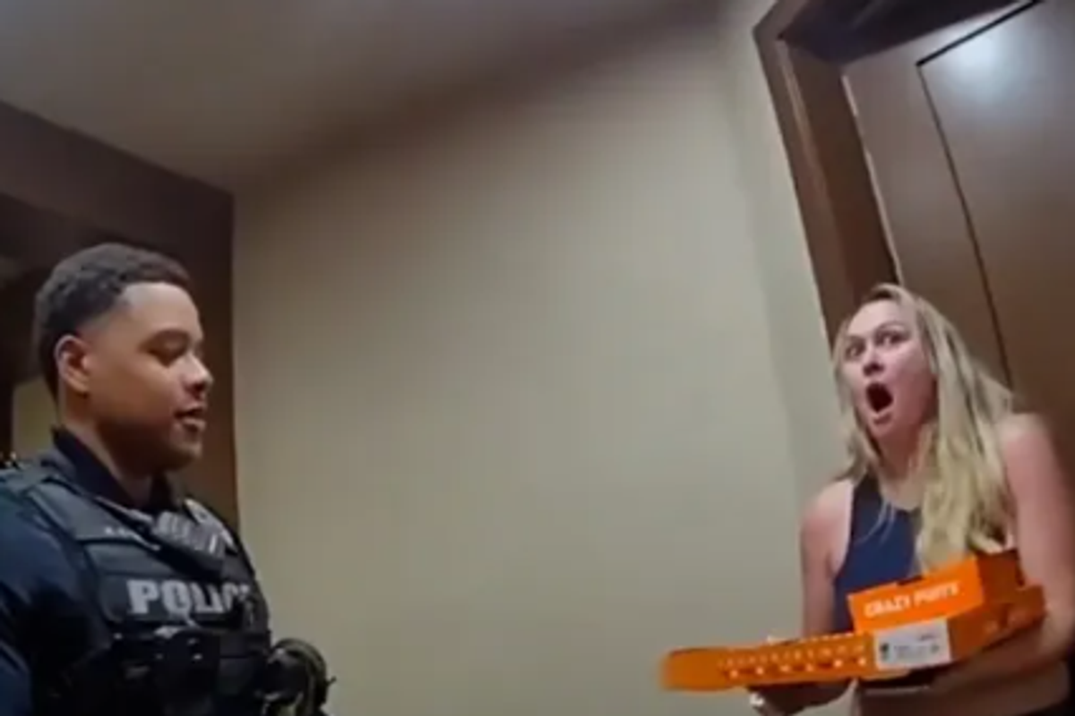tempe police department, grubhub, shocked woman, little caesar's, pizza pizza,
